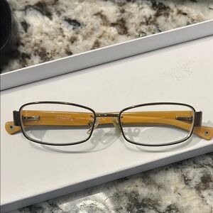 Coach Eyeglasses with Yellow Detail